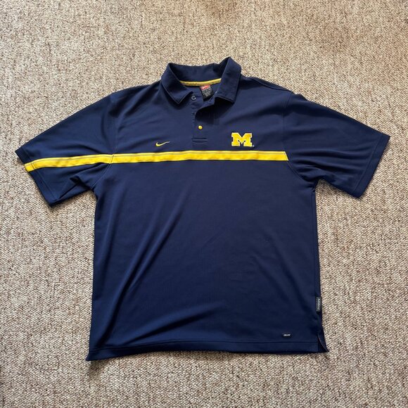 Michigan Nike Dri-Fit Polo - Mens Size M - Picture 1 of 4
